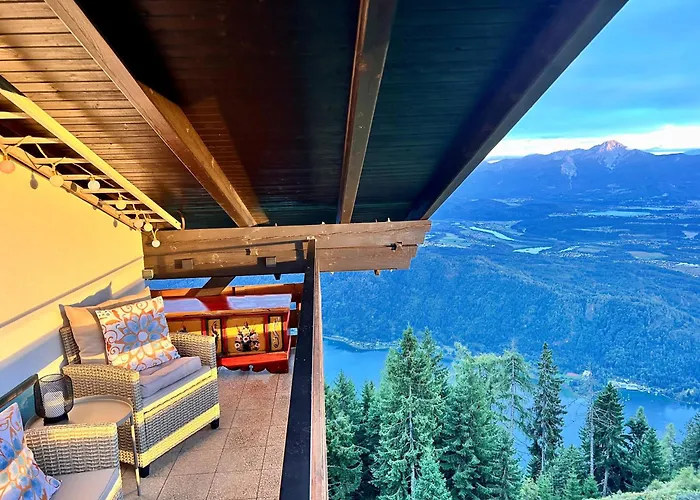 Apartament Wolke7 Bytilly - Familienfreundliches Alpenzuhause Mit Hallenbad, Balkon & Panoramablick Hoch Oben Auf Der Gerlitzen Treffen am Ossiacher See